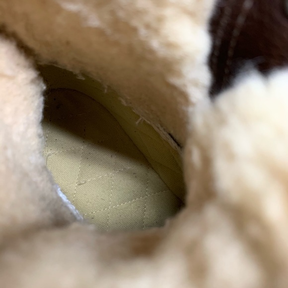 LL Bean Shearling Fur Lined Duck Boots Brown - Picture 8 of 8